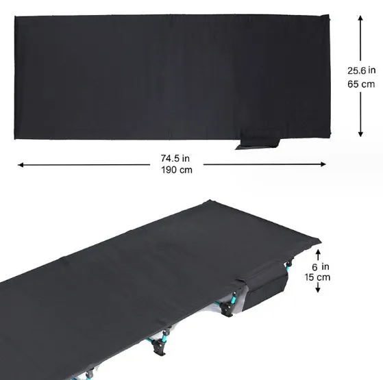Folding Camping Bed Aluminium Travel Cot with Carry Bag