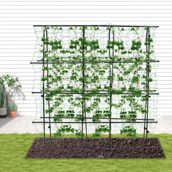 180×30×180cm Garden Arch Trellis with Netting