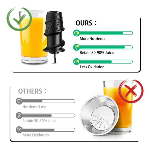 Cold Press Slow Juicer 2-Speed Quiet Motor