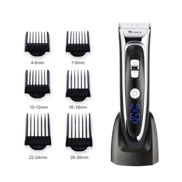 Ceramic Titanium Hair Clipper Rechargeable EU Base