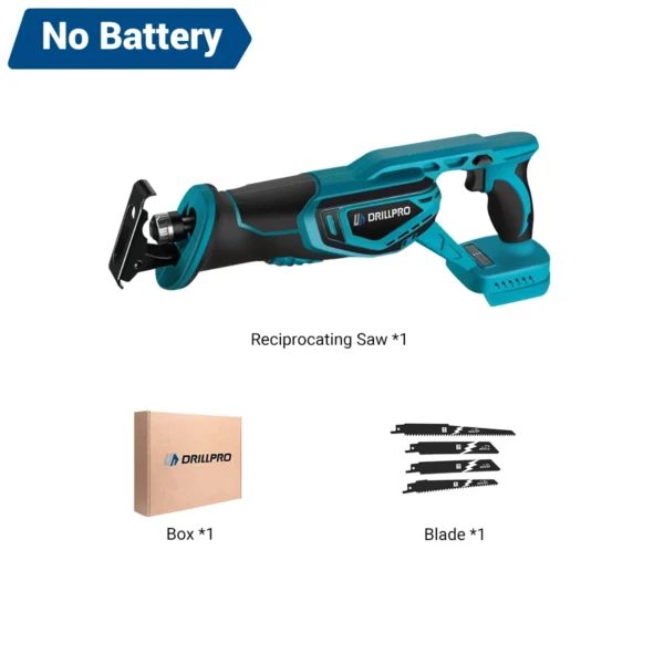 Brushless Reciprocating Saw, 3000RPM, 18V Battery Compatible