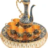 Vintage Turkish Tea & Coffee Set with Tray & 6 Glasses
