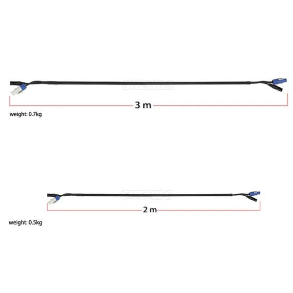 2m Powercon to DMX Cable for Stage Lighting Accessories