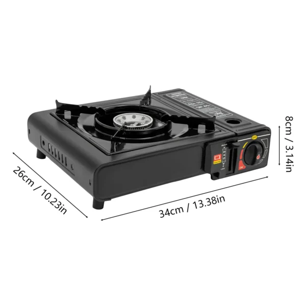 2500W Outdoor Barbecue Grill with Drip Tray Black