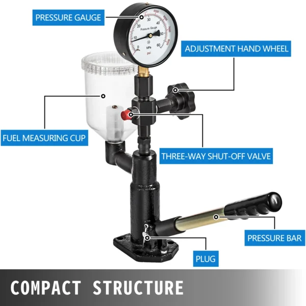 Diesel Injector Nozzle Tester 6000PSI Dual Gauge