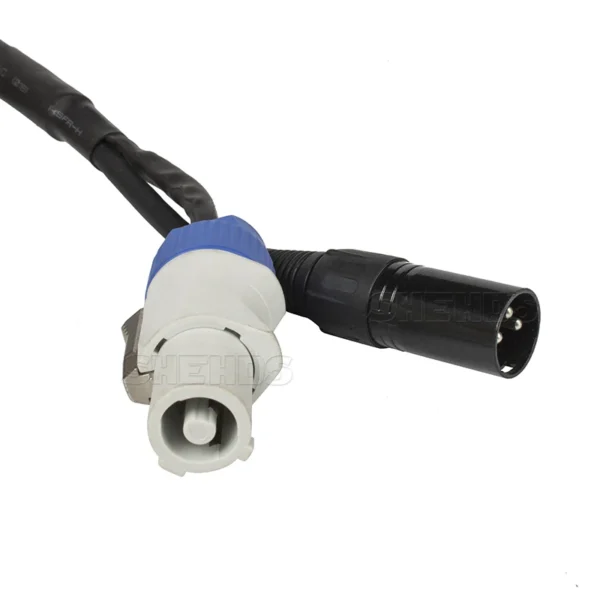 2m Powercon to DMX Cable for Stage Lighting Accessories
