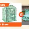 Walk-in Greenhouse with Shelves PE Cover Steel Frame
