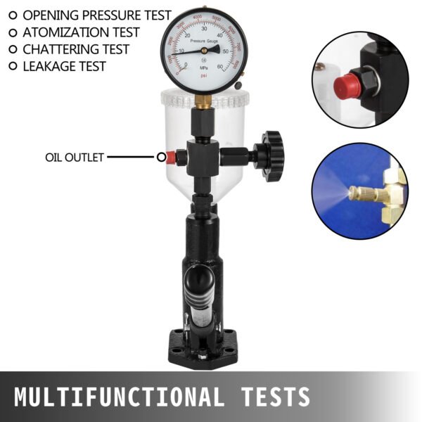 Diesel Injector Nozzle Tester 6000PSI Dual Gauge