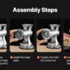 Manual Meat Grinder Stainless Steel Meat Mincer with Clamp