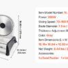 Electric Meat Slicer 0–0.6" Thickness