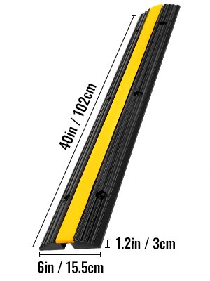 Rubber Speed Bump Cable Protector Ramp 1 Channel