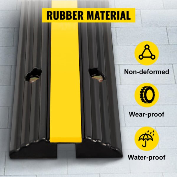 Rubber Speed Bump Cable Protector Ramp 1 Channel