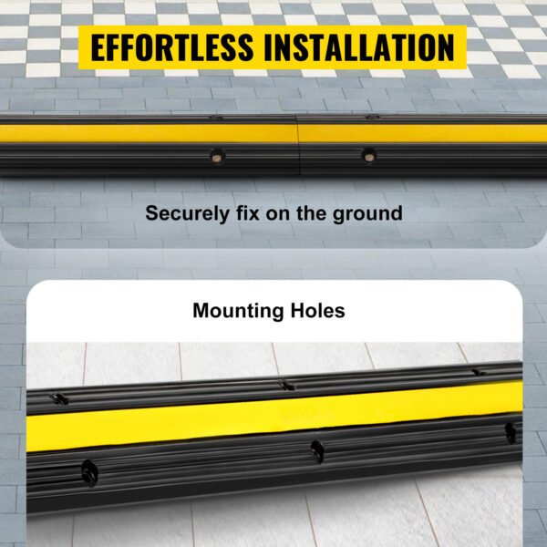 Rubber Speed Bump Cable Protector Ramp 1 Channel