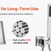 SucceBuy Rainfall Shower System with Handheld Spray Wall Mounted