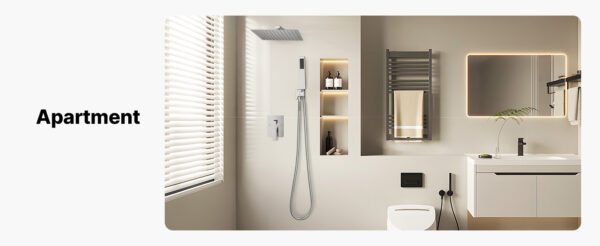 SucceBuy Rainfall Shower System with Handheld Spray Wall Mounted