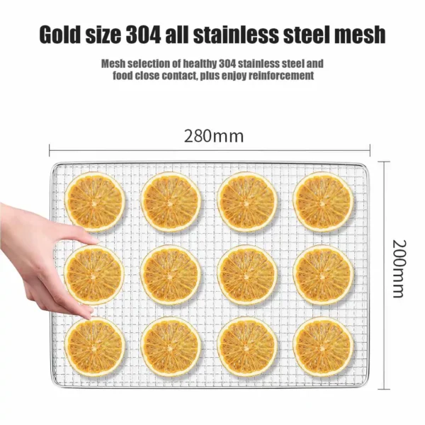 8 Tray Food Dehydrator 400W Stainless Steel LED