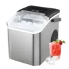 110W Countertop Ice Maker, Silver, 12kg/24h