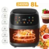 8L Air Fryer Oven LED Touch Window