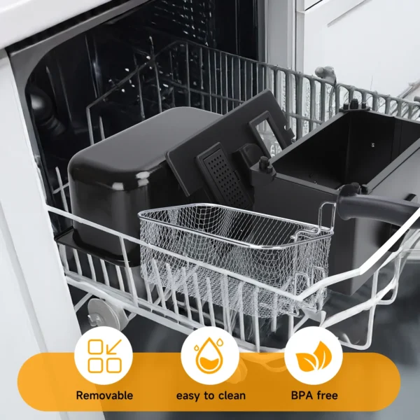 Aigostar 3L Oil Fryer 2200W Black