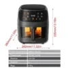 8L Air Fryer Oven LED Touch Window