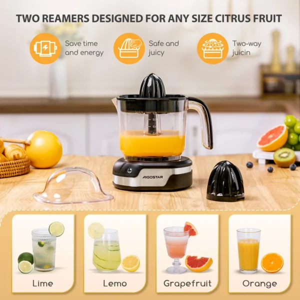 Aigostar Electric Citrus Juicer 40W 1.2L