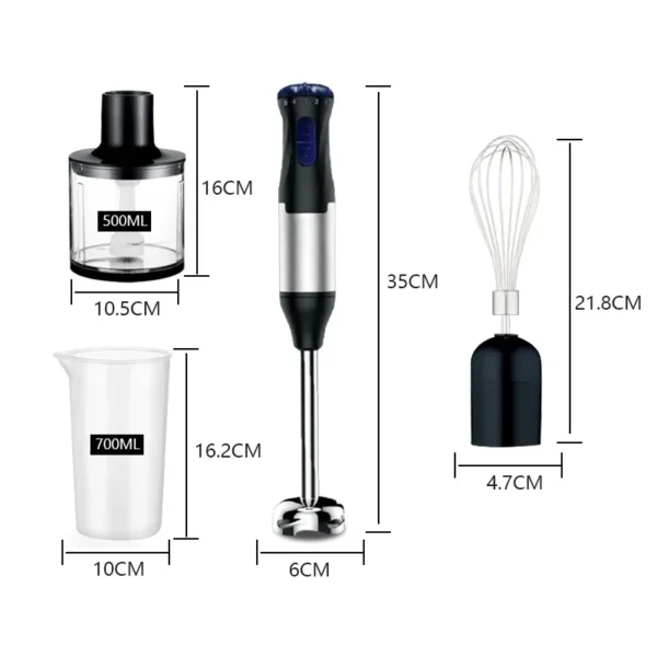 4in1 Hand Blender 1000W Chopper Set