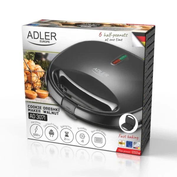 1200W Adler Cookie Maker Non-Stick Plates