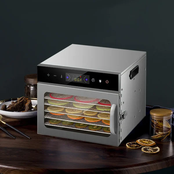 8 Tray Food Dehydrator 400W Stainless Steel LED