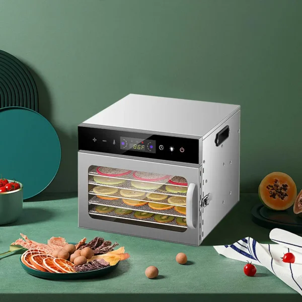 8 Tray Food Dehydrator 400W Stainless Steel LED