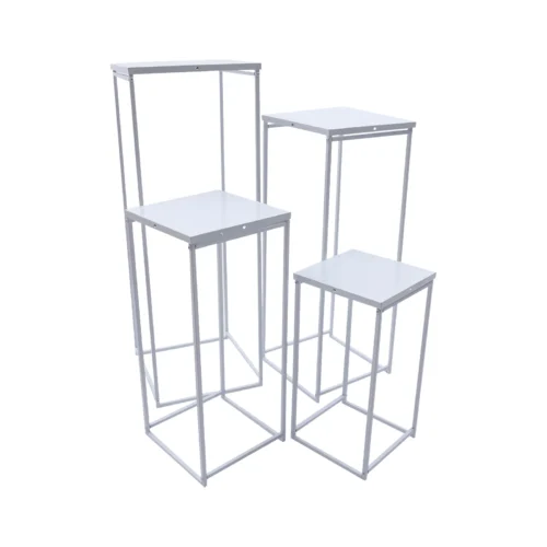 4pcs Metal Plant Stand Set Iron Garden Holders