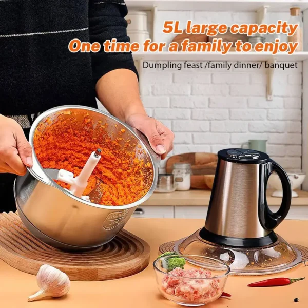 5L Electric Meat Grinder 500W 5-Blade Steel