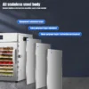 8 Tray Food Dehydrator 400W Stainless Steel LED