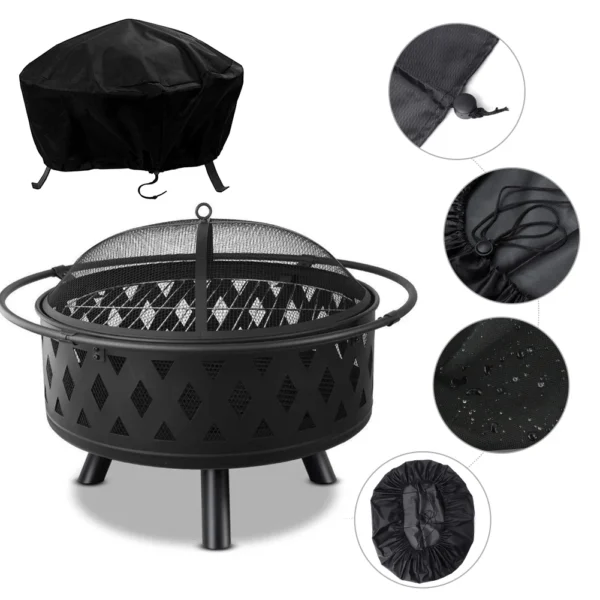 H31a0c6829c1b4a0bbb2f092b0f111debF-1.webp Round Fire Pit Cover Waterproof BBQ Dust Cover