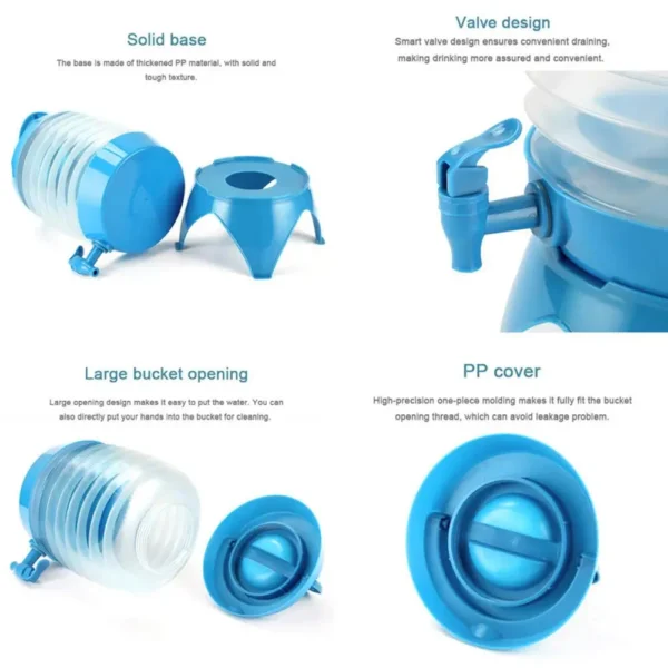 Collapsible Camping Water Bucket with Tap