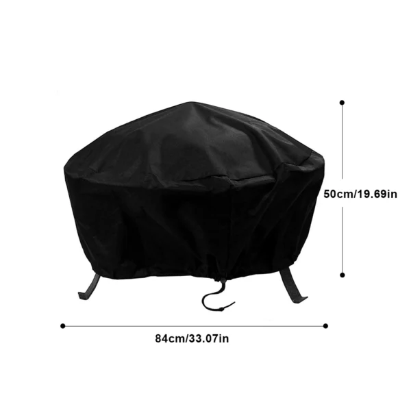 Hb7b0eb231f3b4462b1a2c45ee91a8c4al-1.webp Round Fire Pit Cover Waterproof BBQ Dust Cover