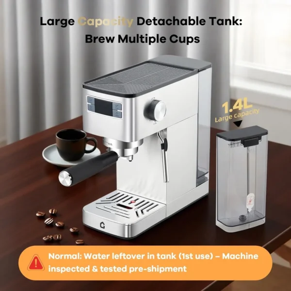 S0046439dc6f04200aaeb03db8dc3ad90C.webp 20 Bar Stainless Steel Espresso Machine Frother