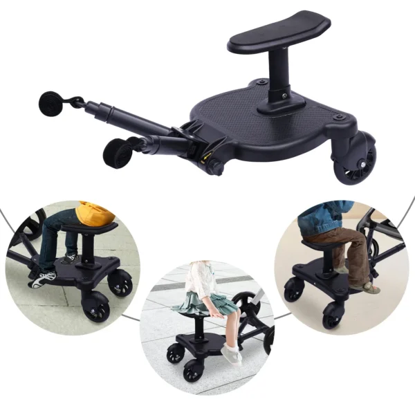Stroller Board w/ Seat Adjustable 55 lbs Capacity