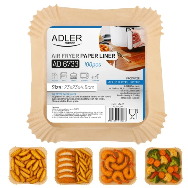 Paper AirFryer Cartridge Set 100-240°C