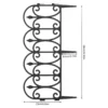 23cm Decorative Garden Fence 2.9m Plastic