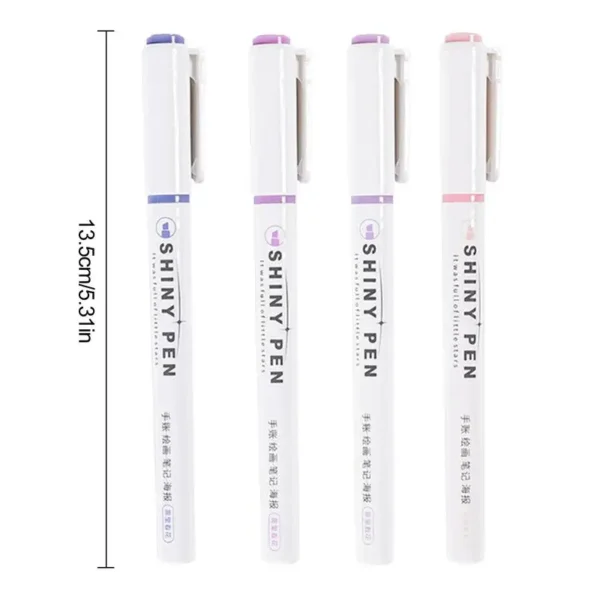 Sparkly Highlighter Markers Cute Odorless Set