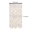 Boho Wooden Beaded Door Curtain 91x177cm Beige