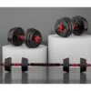 20kg Adjustable Dumbbell Set 2-in-1 Barbell
