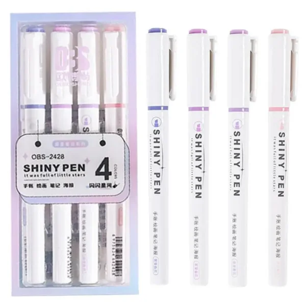 Sparkly Highlighter Markers Cute Odorless Set