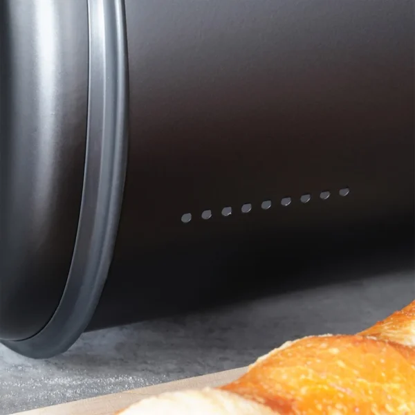 S22a9a5fd8a34452d9a5a283863a0cb0ce.webp Black steel bread box 43x27.5x18.5 cm