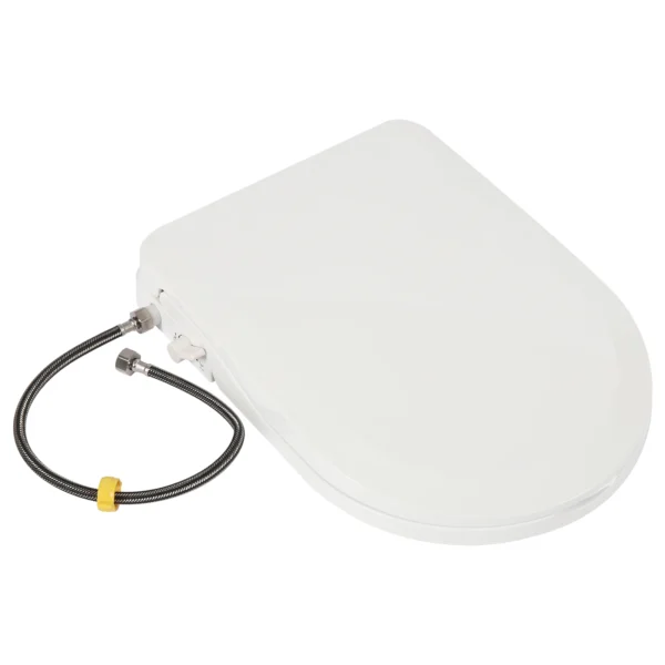 D-Shape Bidet Toilet Seat Dual Nozzle White