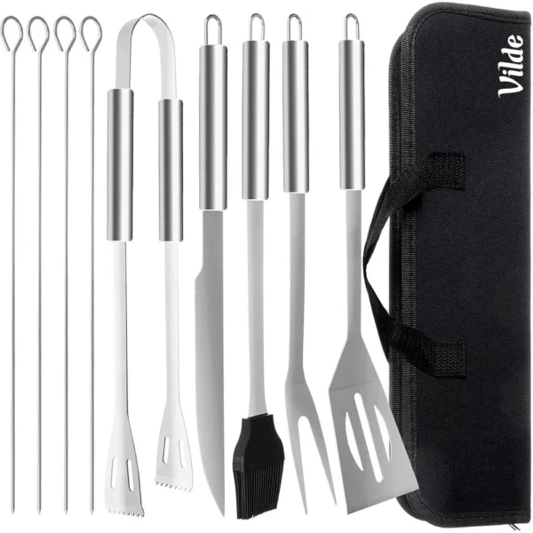 10-Pc Stainless Steel Grill Tool Set
