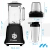MalTec BL1800W Glass Blender 2 Bottles