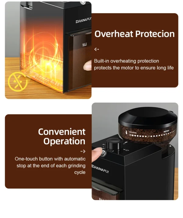 Electric Burr Coffee Grinder 28 Grind Settings