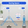 Kids Adjustable Gymnastics Bar Foldable Blue