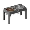 Adjustable Elevated Dog Bowls with 2 Stainless Bowls